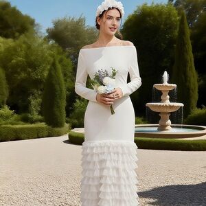 Elegant White Wedding Dress